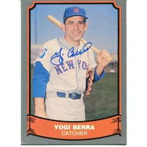  Yogi Berra Autographed 1988 Pacific Card Sports 