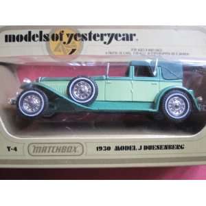  1930 Duesenberg Model J (2 tone green/green roof) Matchbox 