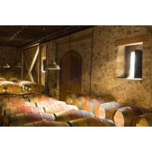 Light Streams Into Barrel Room at Hess Collection Winery, Napa Valley 