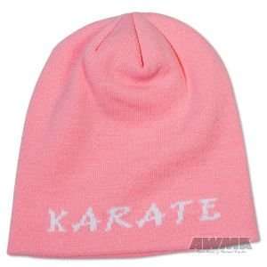 Proforce Beanie   Karate Script Pink 