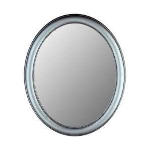   Oval Mirror in Pewter Size 22 W x 26 H, Bevel No