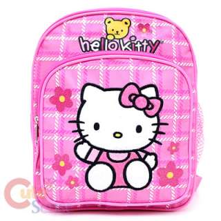 Sanrio Hello Kitty School Backpack Toddler Bag 10 Pink Flowers with 