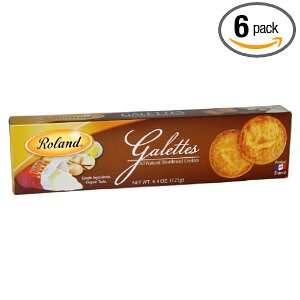 Roland French Shortbread Cookies, Galettes, 4.4 Ounce (Pack of 6 