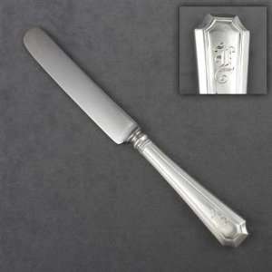   Luncheon Knife, Blunt Stainless Blade, Monogram L
