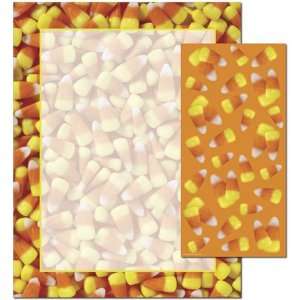  150 Candy Corn Letterhead Sheets and Coordinating Candy Corn 