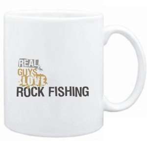    Mug White  Real guys love Rock Fishing  Sports