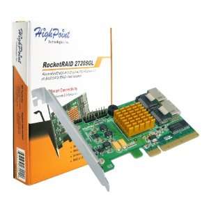  HighPoint RocketRAID 2720SGL 8 Port PCI Express 2.0 x8 SAS 