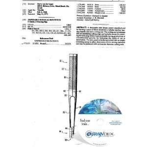  NEW Patent CD for DISPOSABLE SURGICAL SKIN PUNCH 