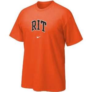 Nike Rochester Institute of Technology Tigers Orange Vertical Arch T 