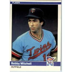  1984 Fleer # 571 Bobby Mitchell Minnesota Twins Baseball 
