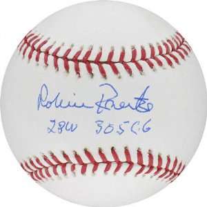 Robin Roberts Autographed Baseball with 286 Wins, 305 Complete Games 