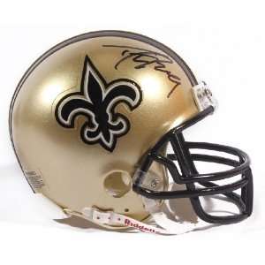  Drew Brees Signed Mini Helmet   GAI   Autographed NFL Mini 