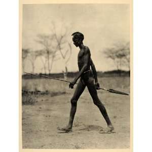  1930 Africa Dinka Warrior Spear Sudan Hugo A. Bernatzik 