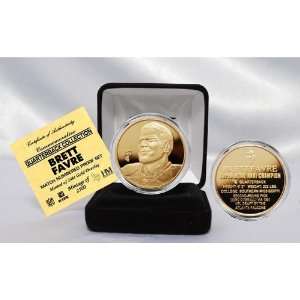  Brett Favre Nfl Quarterback Coin Collection 24Kt Gold 
