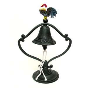  Cast Iron Standing Dinner Bell   Rooster
