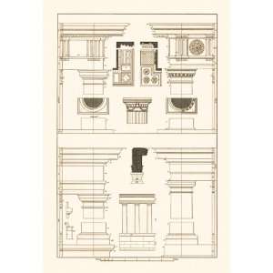 Doric, Tuscan Orders and Columns 24X36 Giclee Paper 