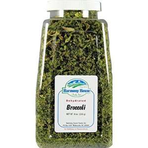 Harmony House Foods Dried Broccoli Flowerets (8 oz, Quart Size Jar 