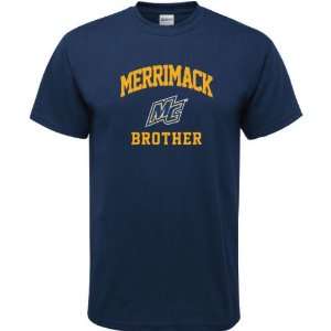  Merrimack Warriors Navy Brother Arch T Shirt Sports 