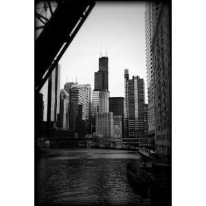 Chicago Cityscape River Print CHBW8348 20x30 