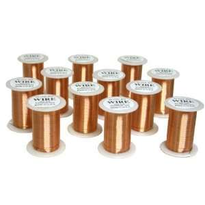  12 Spools Copper Plated Beading Wire 360 Yards