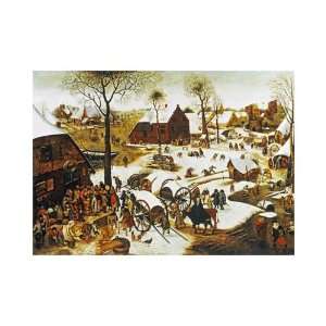  Census At Bethlehem by Pieter Brueghel. size 20 inches 