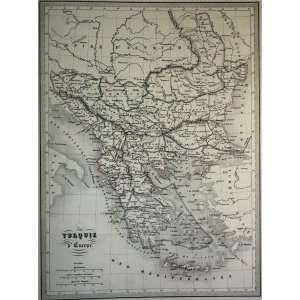  VA Malte Brun Map of Turkey in Europe (1861) Office 