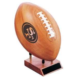  San Francisco 49ers 12 Scale Maple Football with Carved 