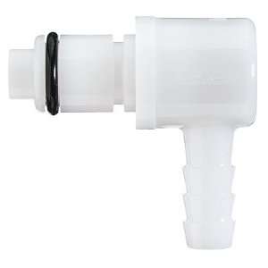  Quick Disconnect Hose Barb Elbow Insert; Valved, PP, 1/8 