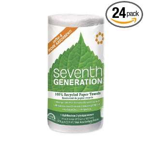  Seventh Generation White Paper Towels, 2 ply, 156 sheet Rolls 