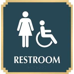   ISA Handicapped Graphic and Braille Sign, 8 x 8.25