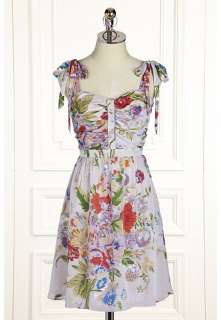 NEW $298 Leifsdottir Floral Print Silk Twilight Summer Dress 4  