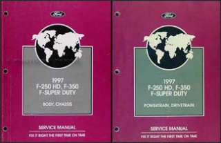 1997 Ford F250 F350 F 350 Super Duty Truck Shop Manual  