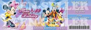   Mouse Birthday Ticket Party Invitations + BONUS       YOU PRINT  