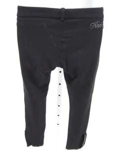 PINKO Girls Black Velvet Zipper Leggings Pants Sz XL  