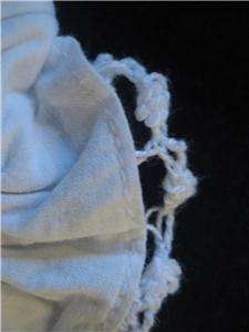 Antique Vtg Infant Baby Doll Pinafore Cotton Muslin Crochet Lace fit 