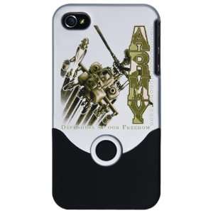 iPhone 4 or 4S Slider Case Silver Army US Military Defenders Of Our 