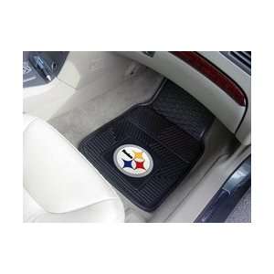  NFL Pittsburgh Steelers Car Mats Heavy Duty 2 Piece Vinyl 