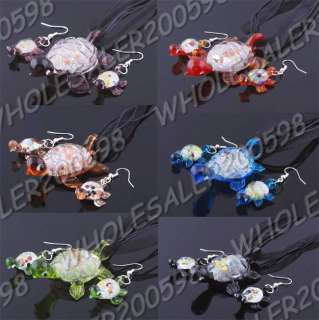 WHOLESALE 108sets Mix Glass Pendant Necklaces+Earrings  