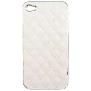 Trendy and Fashionable iPhone 4 or 4S quilted case   ivory 