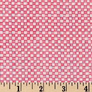  45 Wide Girl Friends Checks Pink Fabric By The Yard 