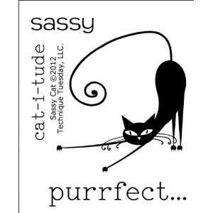  Technique Tuesday Clear Stamps, Sassy Cat