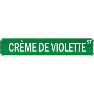 New  Crème De Violette Street  Drink / Drunk / Drunkard Street Sign 