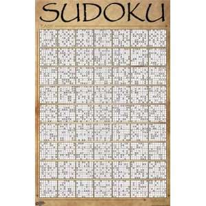  SUDOKU VIDEO GAME CHART LIST 24x36 WALL POSTER 8130 