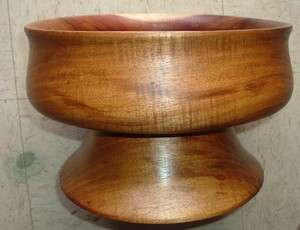11 x 7 inch vintage koa wood footed bowl hawaii hawaiian  