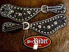   LEATHER PYTHON WESTERN SPUR STRAPS BARREL SILVER BLING TACK RODEO SS30