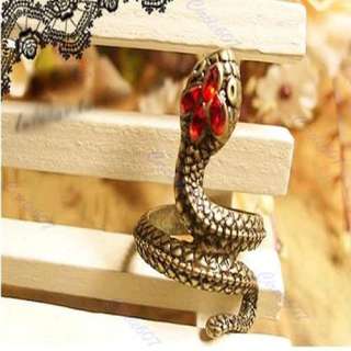 Hot Fashion Vintage Cool Snake Serpent Retro Style Ring Copper Color 