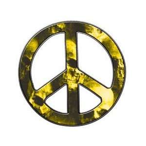  Peace Decal in Skull Yellow   24 h   REFLECTIVE 