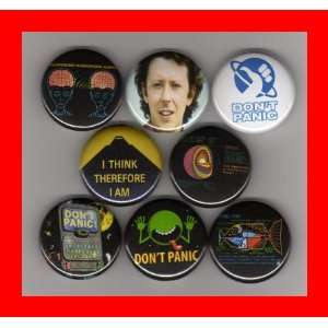  Hitchhikers Guide to the Galaxy Set of 8   1 Inch Magnets 