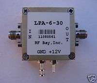 6500MHz Wideband RF Amplifier, LPA 6 30, New, SMA  