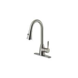 Vigo VG02013STK1 15 3/4H Pull Out Spray Kitchen Faucet in Stainless 